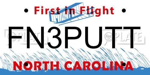 FN3PUTT North Carolina License Plate