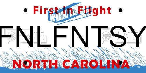 FNLFNTSY North Carolina License Plate