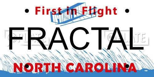 FRACTAL North Carolina License Plate