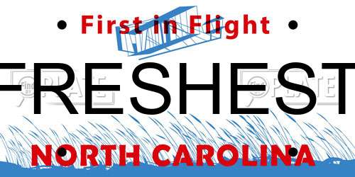 FRESHEST North Carolina License Plate