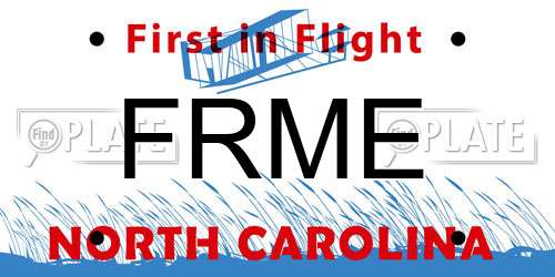 FRME North Carolina License Plate