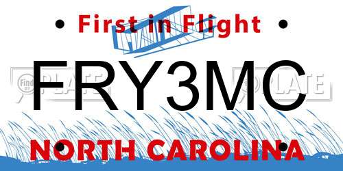 FRY3MC North Carolina License Plate