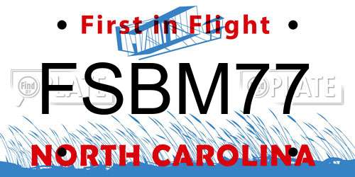 FSBM77 North Carolina License Plate