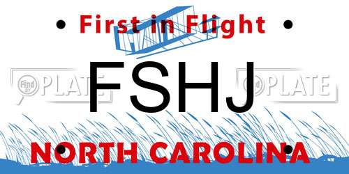 FSHJ North Carolina License Plate