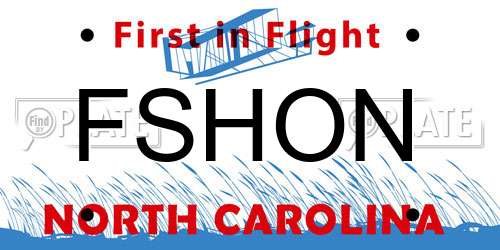 FSHON North Carolina License Plate