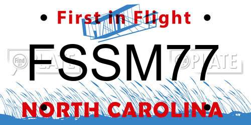 FSSM77 North Carolina License Plate