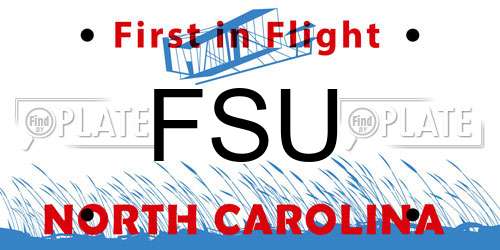 FSU North Carolina License Plate