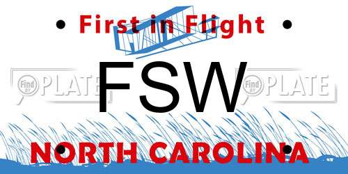 FSW North Carolina License Plate