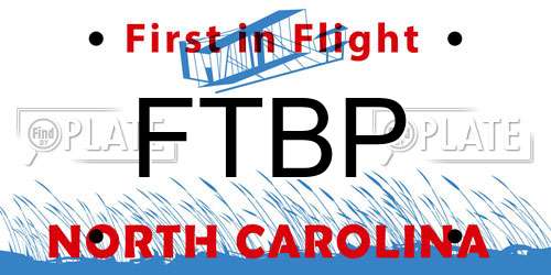 FTBP North Carolina License Plate