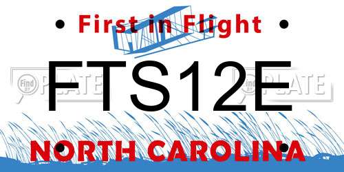FTS12E North Carolina License Plate