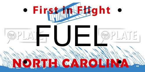 FUEL North Carolina License Plate