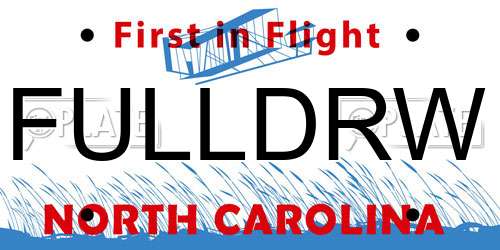 FULLDRW North Carolina License Plate