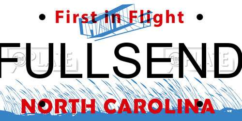 FULLSEND North Carolina License Plate