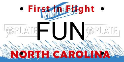 FUN North Carolina License Plate