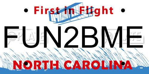 FUN2BME North Carolina License Plate