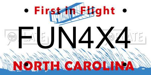 FUN4X4 North Carolina License Plate