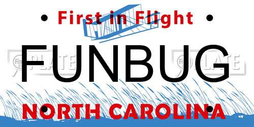 FUNBUG North Carolina License Plate