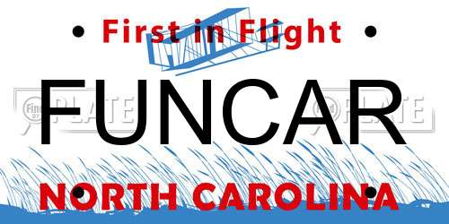 FUNCAR North Carolina License Plate