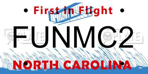 FUNMC2 North Carolina License Plate