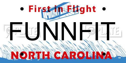 FUNNFIT North Carolina License Plate