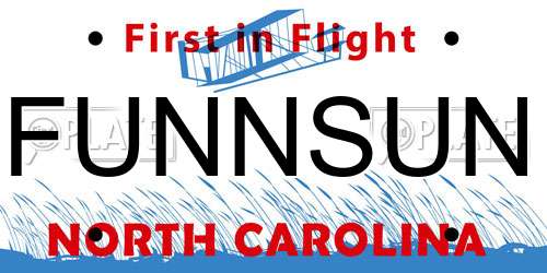 FUNNSUN North Carolina License Plate