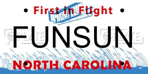 FUNSUN North Carolina License Plate