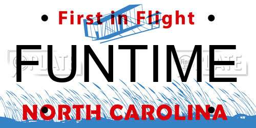 FUNTIME North Carolina License Plate