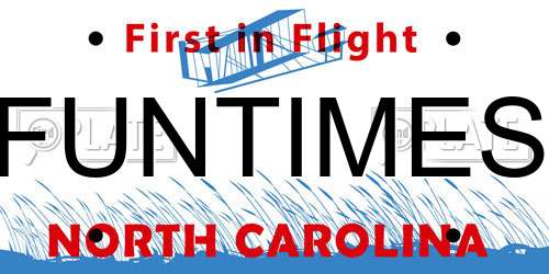 FUNTIMES North Carolina License Plate