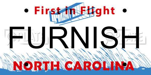 FURNISH North Carolina License Plate