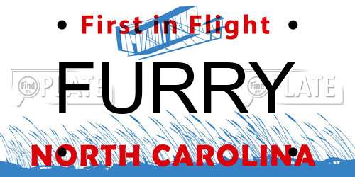 FURRY North Carolina License Plate