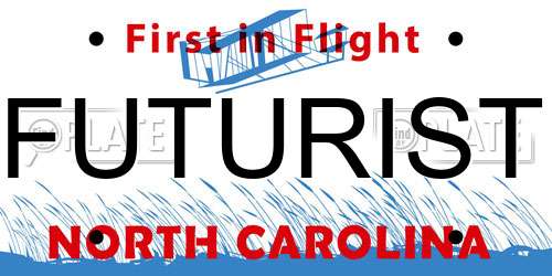 FUTURIST North Carolina License Plate