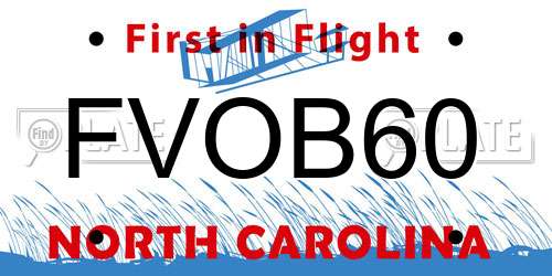 FVOB60 North Carolina License Plate