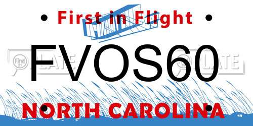 FVOS60 North Carolina License Plate