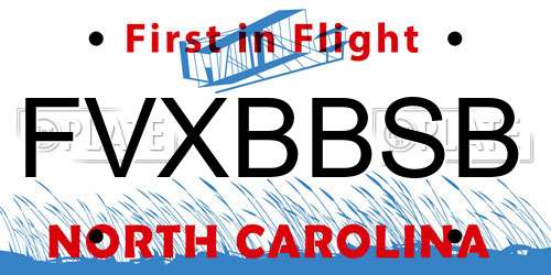 FVXBBSB North Carolina License Plate