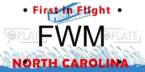 FWM North Carolina License Plate