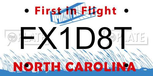 FX1D8T North Carolina License Plate