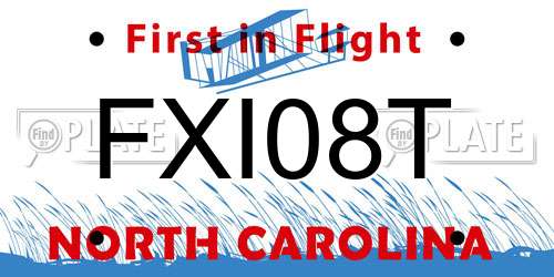 FXI08T North Carolina License Plate