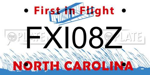 FXI08Z North Carolina License Plate