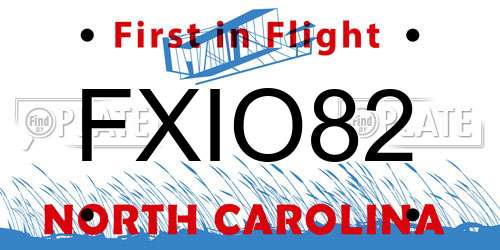 FXIO82 North Carolina License Plate