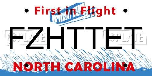 FZHTTET North Carolina License Plate