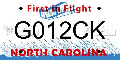 G012CK North Carolina License Plate