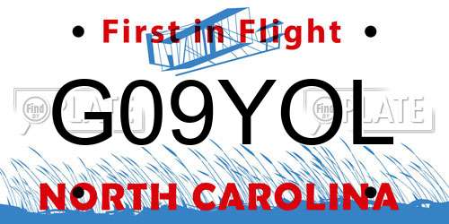 G09YOL North Carolina License Plate