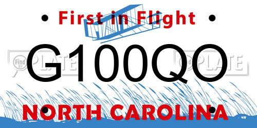 G100QO North Carolina License Plate