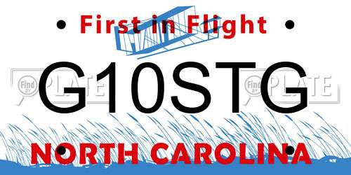 G10STG North Carolina License Plate