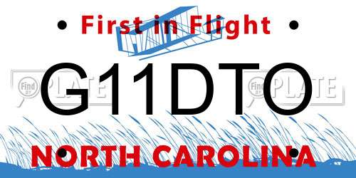 G11DTO North Carolina License Plate