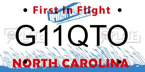 G11QTO North Carolina License Plate