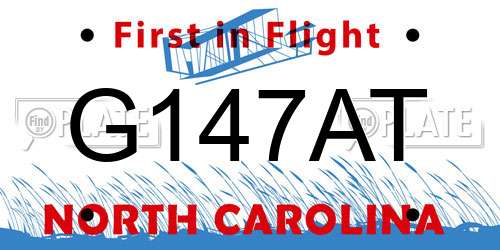 G147AT North Carolina License Plate