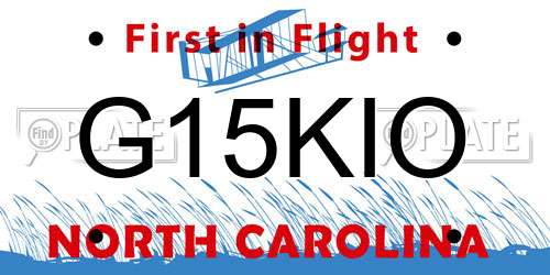 G15KIO North Carolina License Plate