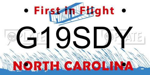 G19SDY North Carolina License Plate