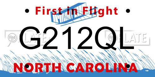 G212QL North Carolina License Plate